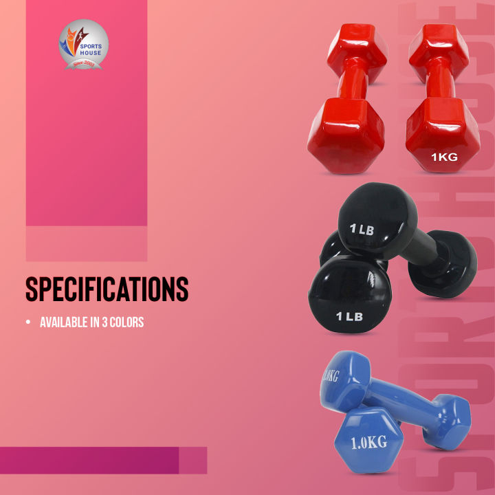 Vinyl%20Dumbbell%201%20Kg%20with%20Pair%20-%20Red%20-%20Image%204