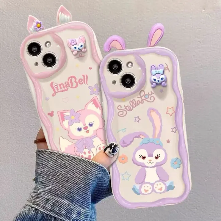 Phone%20Case%20For%20Redmi%20Note%2012%20Plus%205G%2012%2012S%2010%2010T%2011T%205G%2010S%2011S%208%209%20POCO%20M3%20M4%20Pro%20Back%20Cover%20Casing%20Angel%20Eyes%20Cute%203D%20Doll%20Ears%20Cartoon%20LinaBell%20StellaLou%20Cartoon%20Fashion%20Soft%20Trendy%20Silicone%20Anti-falling%20Shockproof%20Wavy%20Edge%20-%20Image%203