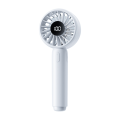 Turbo Handheld Fan with Smart Digital Display USB Rechargeable-Essential for Outdoor Activities Perfect Gift Choice.