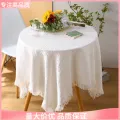 Night Market Stall Tablecloth Style Cotton Linen French Style Small round Table Light Luxury Day Photo White Japanese Style Coffee Table Cloth Dormitory。. 