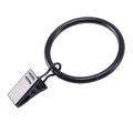 72 Pack Rings Curtain Clips Strong Metal Decorative Drapery Window Curtain Ring with Clip Interior Diameter Black.