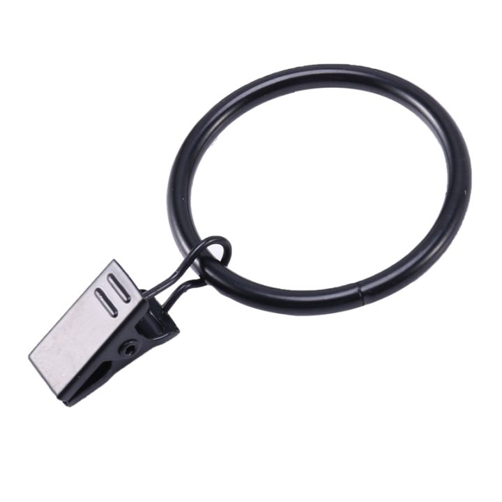 72%20Pack%20Rings%20Curtain%20Clips%20Strong%20Metal%20Decorative%20Drapery%20Window%20Curtain%20Ring%20with%20Clip%20Interior%20Diameter%20Black%20-%20Image%206