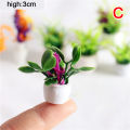 12 Style 1:12 Dollhouse Mini Plant Pot Eco-friendly Resin Home Decor Accessoires Mystic.