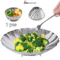 Multifunctional Stainless Steel Folding Fruit Tray Retractable Collapsible Steamer for Kitchen 1 pcs. 