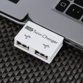 Mini USB Hub To 2 Port Charger Hub Adapter  Fashion New USB Splitter For Phone  Computer USB Hub 2.0（white）. 