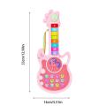 Electric Guitar Music Toys Glowing Button Design Handheld Musical Instruments Electronic Early Education Learning Gifts For Kids.