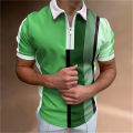 Men's Tops Polo Golf Men's King Print T Shirt High Quality Turndown Short Sleeve Zipper Pullover Original Golf Wear Men Clothing. 