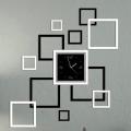 Yika DIY Large 3D Mirror Surface Wall Clock Sticker (Black). 