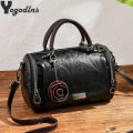 Fashion Women Shoulder Bag with Flower Pendant Ladies Totes Party Purse Boston Handbag Casual Female Messenger Crossbody Bags. 