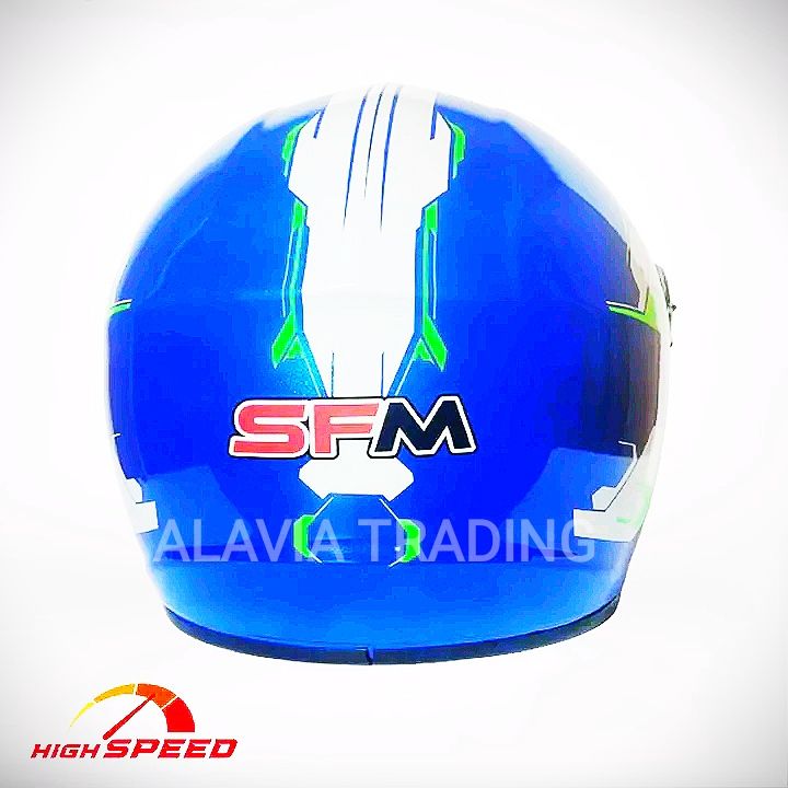 High-Speed%20Motorcycle%20Helmet%20sfm%20Full-Face%20with%20Washable%20Liner%20-%20Blue%20with%20Green%20Graphics,%20New%20-%20Image%204