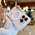 HOCE Metal Ring Stand Magnetic Cases For iPhone 17 16 15 14 13 12 11 Pro Max Plus MagSafe Case With Lens Film Protector Shockproof Frosted Back Phone Cover.