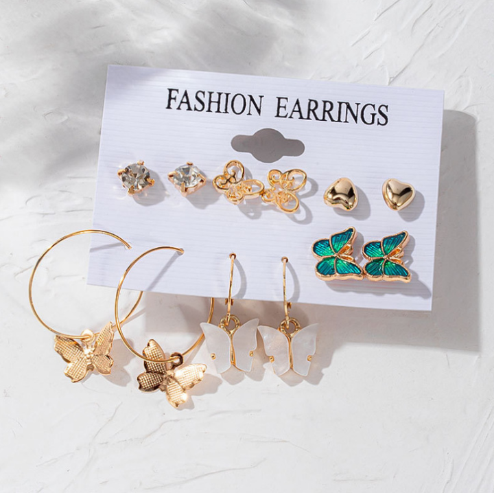 New%20Fashionable%20Trendy%206%20Pairs%20=%2012%20Pcs%20Korean%20Butterfly%20Pearl%20Stud%20Earrings%20for%20Girls%20Simple%20Stylish%20Fashion/%20Earring%20for%20Women%20New%20Collection%20-%20Image%204