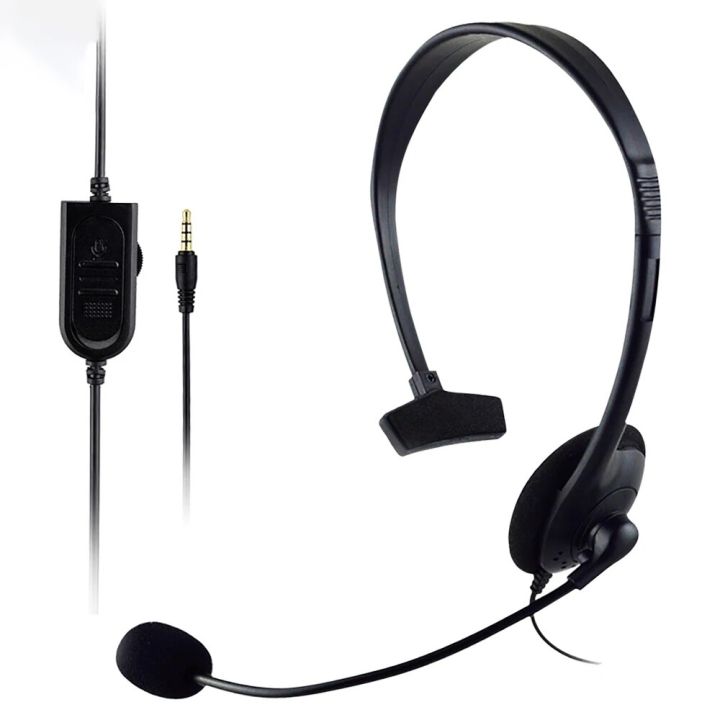 Call Center Wired Headset With Noise Canceling Mic One-Ear Telephone Clear Call Single Sided Headphones For PC Computer Laptop
