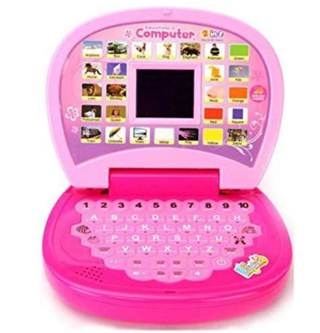 EDUCATIONAL Computer and Learning ABCD, Words & Number Battery Operated Kids Laptop with LED Display and Music - Baby Toys
