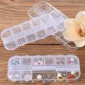12 Compartment Jewellery Box Plastic Transparent Long Box Distributed Jewellery Earring Storage Box. 