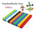 100pcs Math Toys Linking Cubes Numberblocks Interlocking Multilink Counting Blocks Kids Learning Educational Children Toy Gift. 