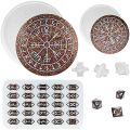Rune Mold for Resin, Viking Divination Runes Resin Mold, Large Viking Rune Compass Silicone Mold, Runes Dice Mold. 