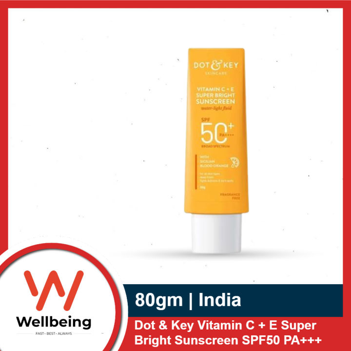 Dot & Key Vitamin C + E Super Bright Sunscreen 80gm SPF50 PA+++ | India | Seal Open Box