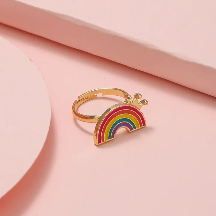 Korean%20Jewelry%20Funny%20Animal%20Unicorn%20Adjustable%20Multiple%20Ring%20For%20Kids%20Girls%20Gift%20Ideas%20Cartoon%20Enamel%20Children%20Rings%20Accessories%20-%20Image%205