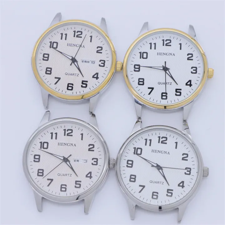 All steel Henna quartz dial for middle-aged and elderly digital ...