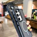 Smalshop For Magsafe Fashion Slim Matte Liquid PC Magnetic Wireless Charging Case For Samsung Galaxy S25 S24 S23 S22 Ultra Plus Cover. 