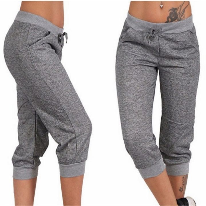 Women%20Joggers%203/4%20Pants%20Casual%20Elastic%20Waist%20Sport%20Women%20Fitness%20Pants%20Capri%20Hose%20Strass%20Dance%20Paisley%20Drawstring%20Female%20Trouser%20-%20Image%204
