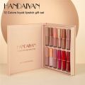 Handaiyan 12 Color Matte Liquid Lipstick Set Long-Lasting Smudge Proof. 