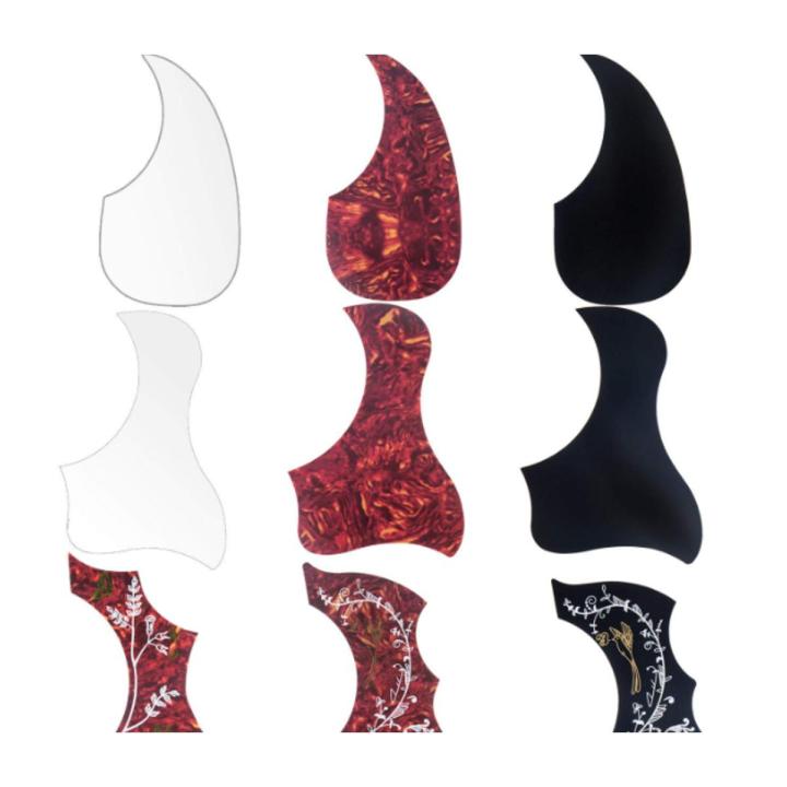 9 Pack Self Adhesive Acoustic Guitar Pickguard Pick Guards Multi-Color and Shape Guitar Pickguard for 40 Inch 41 Inch Guitar