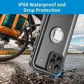 LINGYOU Metal Bike Phone Mount for iPhone 15 14 13 12 11 Pro Max SE2 7 8 XR Waterproof Case Cycling Bicycle Handlebars Holder.