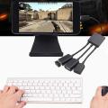 3 in 1 Micro USB HUB MALE TO FEMALE and Double USB 2.0 Host OTG Adapter Cable.