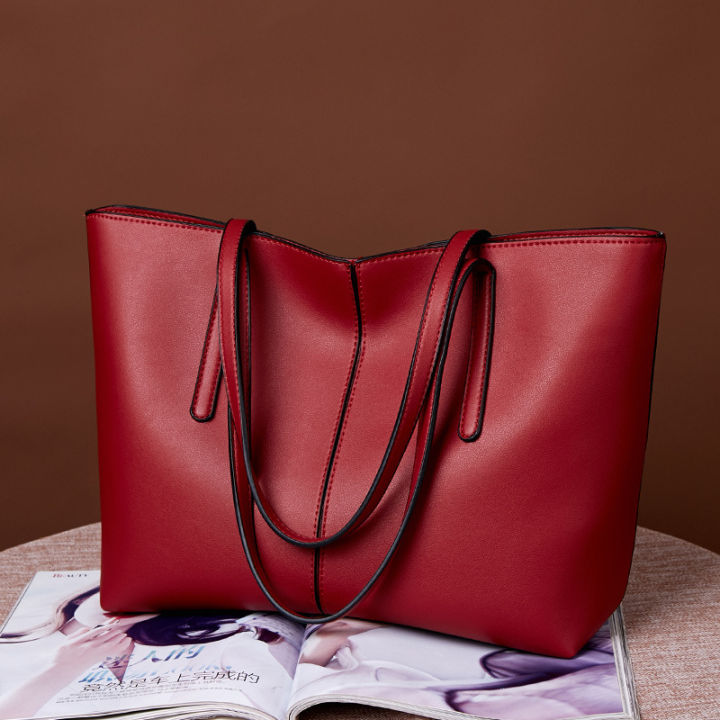 bags%20new%20bag%20fashion%20simple%20large%20capacity%20tote%20bag%20ladies%20hand-held%20shoulder%20tote%20bag%20pu%20women's%20bag%20wholesale%20-%20Image%204