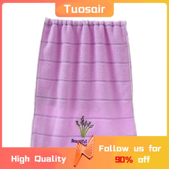 Couple%20Towel%20Cotton%20Simple%20Lavender%20Striped%20Print%20Face%20Towel%20-%20Image%202