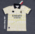 AC Milan 4th Jersey 23/24 AC Milan White Jersey 2024 Half Sleeve. 