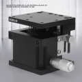 Manual Linear Stages SEMZA-60 Trimming Platform Slide Table Fine Tuning Bearing Vertical Stage 60*60*50mm.
