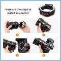 K&F Concept KF06.467 Auto Focus Professional Electronic Lens Adapter for Canon EOS EF/EF-S Lens To Canon EOS R Mirrorless Camera - Black. 