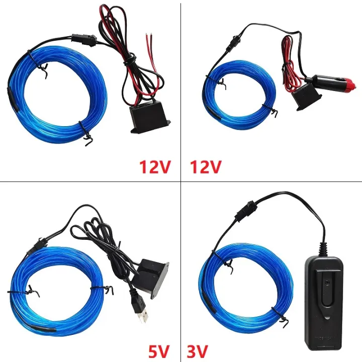 10m/5m/3m/1m%203v%205v%20Usb%2012v%20Neon%20Glow%20El%20Wire%20Rope%20With%20Adapter%20Flexible%20Led%20Strip%20For%20Car%20Party%20Dance%20Atmosphere%20Decor%20-%20Image%207
