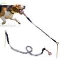 Outdoor Bungee Tug Toy Hanging Bungee for Aggressive Chewers Entertaining Gray. 