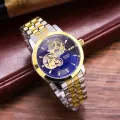 Baino BYINO new fashion men's watch multi-functional waterproof luminous mechanical watch hollow visual diamond watch. 