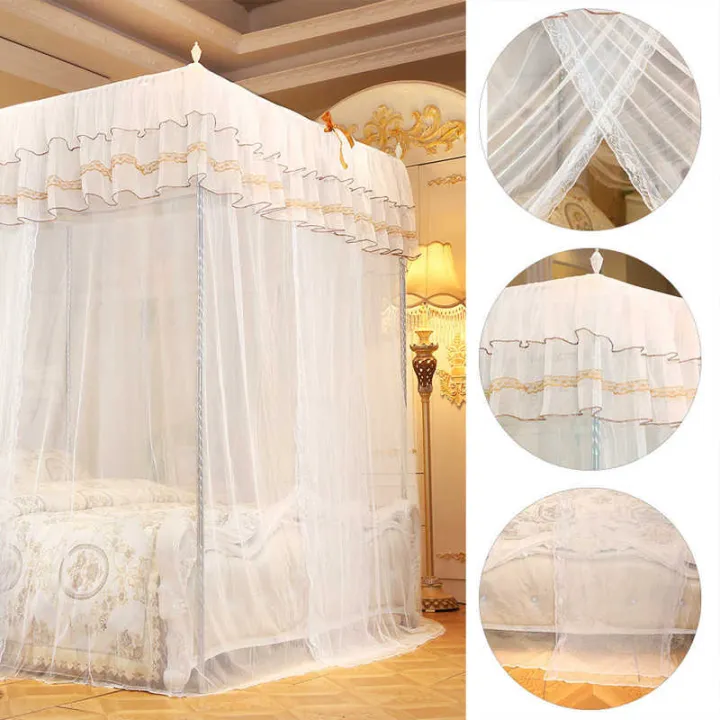 Mosquito%20Net%20Luxury%20Princess%20Four%20Corner%20Post%20Bed%20Curtain%20Canopy%20Netting%20Mosquito%20Net%20Bedding%20-%20Image%205