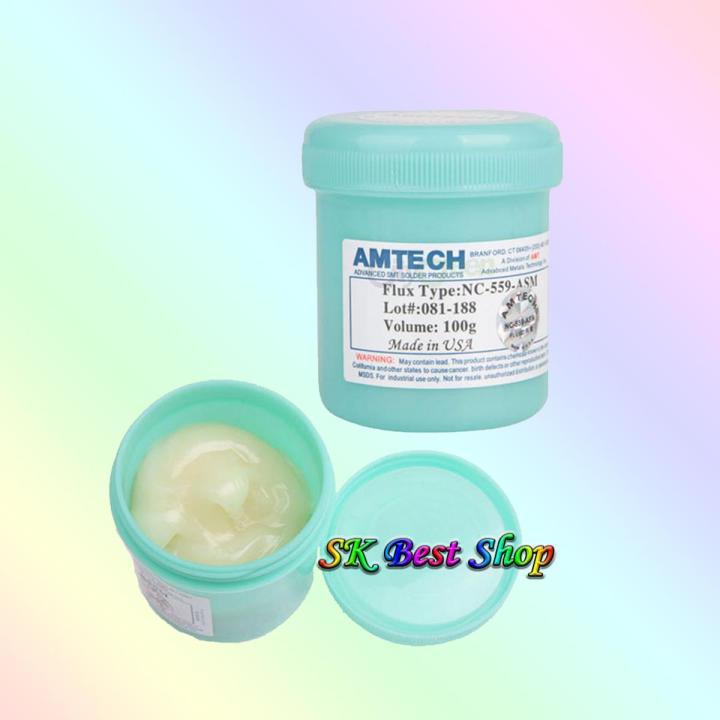 Amtech NC-559-ASM 100g SMT/SMD BGA Soldiering Solder Paste for PCB Rework Reballing Welding Repair Tools