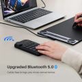 HUION Keydial Mini Wireless Keyboard Bluetooth Connectivity Keyboard with Dial, for Drawing Tablet PC MacBook Surface Pro Laptop.