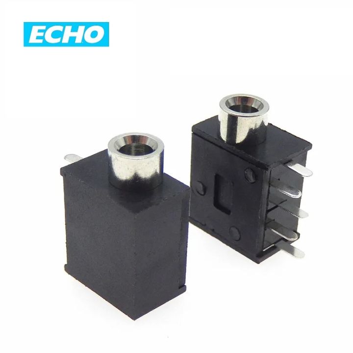 2Pcs-%20PCB%20Mount%203.5mm%205Pin%20Socket%20PJ325%20for%20Headphone%20Stereo%20Jack%20Audio%20Video%20Connector%20Black%20-%20Image%204