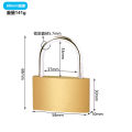 Pure copper brass small padlock thin long beam outdoor waterproof and rust proof padlock door lock power meter lock small lock. 