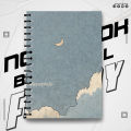 Notebook Aesthetic Sky Half Moon Design Writing Pad K716. 