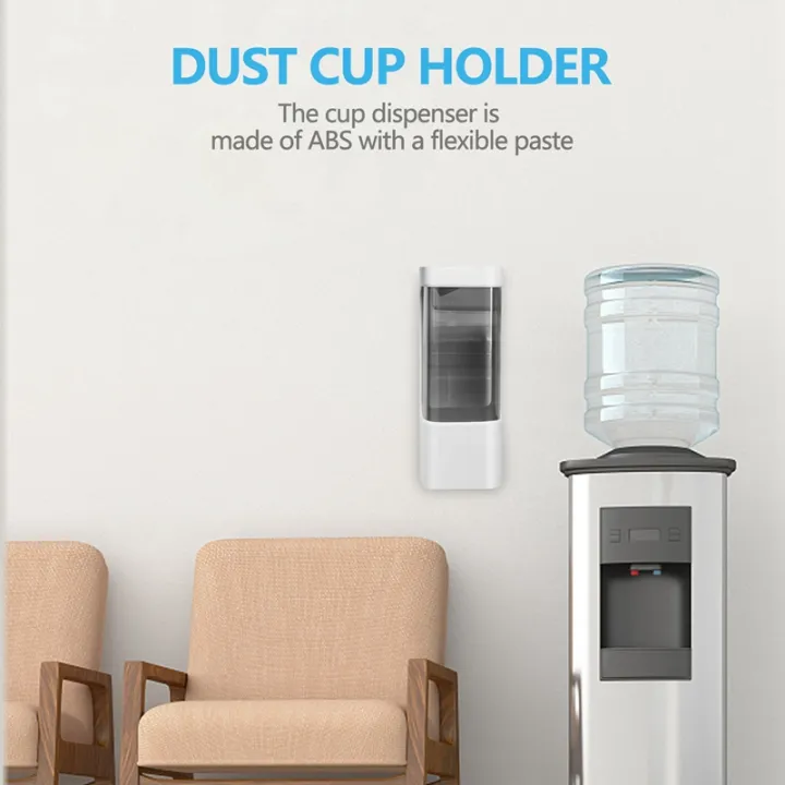 2X%20Cup%20Dispenser,%20Pull%20Type%20Water%20Cooler%20Cup%20Holder%20Cups,%20Wall%20Mount%20Bathroom%20Disposable%20Cup%20for%20Home%20Office%20Hospital-A%20-%20Image%203