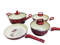Kiam 7 Piece Ceramic Coating Granite Non Stick Cookware Set  Induction Bottom and Gas Stove Friendly. 