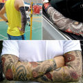 2pcs Set Nylon Outdoor Tattoo Print Arm Sleeves For Driving Riding Climbing Sunscreen Arm Cover. 