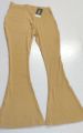 Rib High Waist Flare Pant made by stretchable ribbed cotton fabric. 