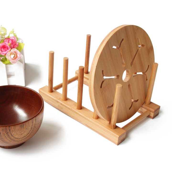 Durable%20Dish%20Rack%20Pots%20Wooden%20Plate%20Stand%20Wood%20Kitchen%20Cup%20Display%20Drainer%20Holder%20-%20Image%203