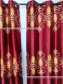 Curtain Porda Synthetic curtains Indian porda window protector 45*80 inch standard size  Marron and Gold art 4 kuchi curtain. 